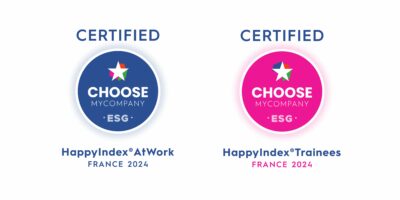 Labels "Happy At Work" et "Happy Trainees" 2024 délivrés par l'organisme indépendant Choose my Company